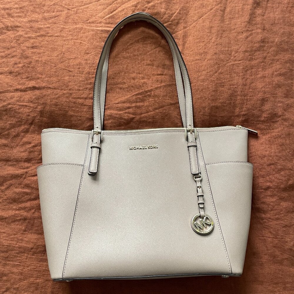 Michael Kors Sullivan Large Grey Beige Tote